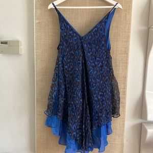 Opening Ceremony Silk Double Layer Cocktail Dress